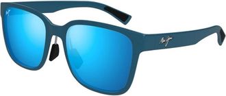Maui Jim Paulele Asian Fit - Heren - Zonnebrillen - Blauw - 57 MM - Nylon - Accessoires