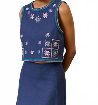 Louise Misha Irane Canvas Tank Top In Midnight