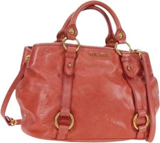 Miu Miu Pre-owned Hand Bag - Dames - Vintage Handtas - Roze - ONE Size - Leer - Vintage