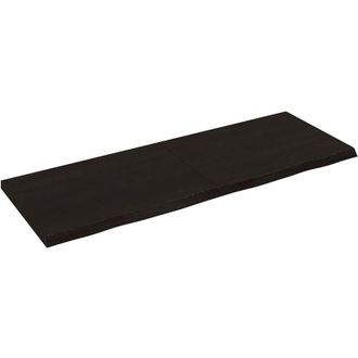 vidaXL Vidaxl - Estante Pared Madera Roble Tratada Marr&oacute;n Oscuro 140x50x(2-4)cm