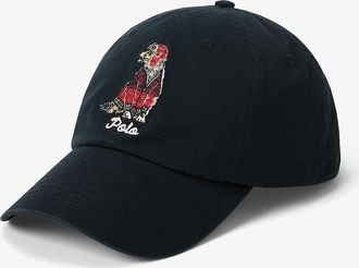 Polo Ralph Lauren Baumwolltwill-Baseballkappe mit Hundestickerei