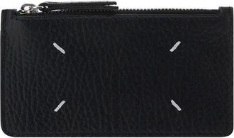 Maison Margiela Zwarte Kalfsleren Bos Taurus Portemonnee
