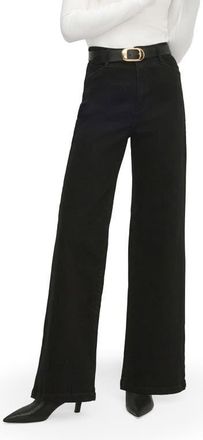 Favorite Daughter The Mischa High Waist Wide Leg Jeans in Onyx at Nordstrom, Size 24
