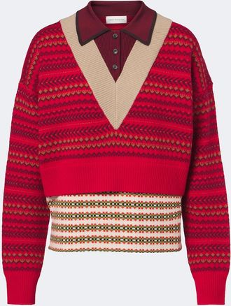 Dries Van Noten Jersey de jacquard en mezcla de lana