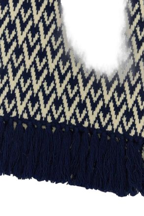 Valentino Garavani Mens Scarf Navy Virgin Wool