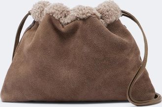 Brunello Cucinelli Mellow Monili Medium leather crossbody bag