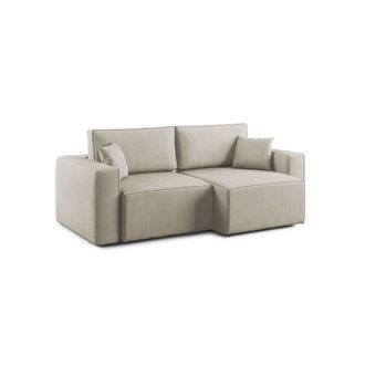 Divani.Store Morfeo Sof&aacute; Con Asiento Extra&iacute;ble En Tela Impermeable 180 Cm Crema