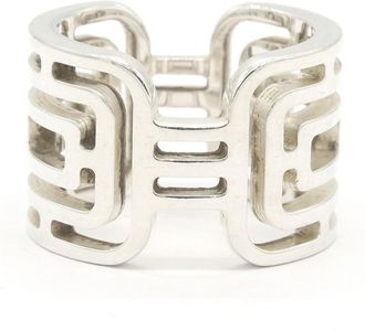 Herm&egrave;s Silver Sterling Silver 925 Band Ring (Pre-Owned)
