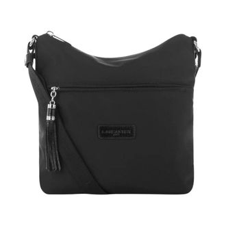 Lancaster Basic Pompon Crossbody Tas - Dames - Tassen - Zwart - Maat: ONE Size Zijde