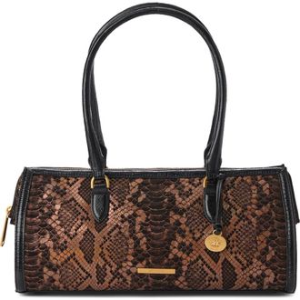 Brahmin Sophia Croc Embossed Leather Satchel in Bronze Captivate at Nordstrom