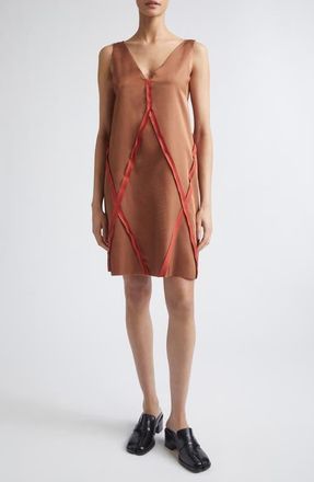 Maison Margiela V-Neck Midi Dress in Light Brown at Nordstrom, Size 6 Us