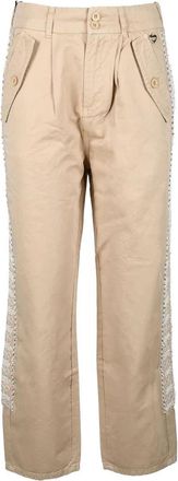 Twin-Set Cotton Trousers - Beige