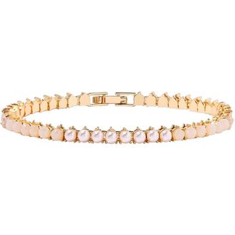 Brook & York Isabella Birthstone Tennis Bracelet in Gold-April at Nordstrom