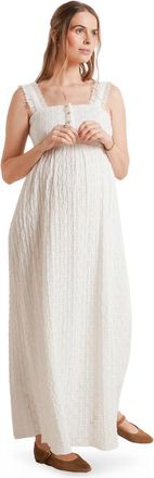 Nom Maternity Emma Maternity & Nursing Maxi Tank Dress in White Lace at Nordstrom, Size X-Small