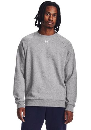 Under Armour Sweatshirt UNDER ARMOUR UA Rival Fleece Crew, Herren, Gr. XL, grau (castlerock light heather 025), Obermaterial: 80% Baumwolle, 20% Polyester, normal,