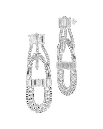 Sphera Milano Silver-Plated Cz Earrings
