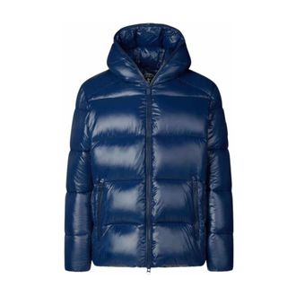Save The Duck Heren, Jassen, Blauw, Maat: M Leer