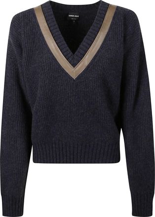 Giorgio Armani Decorated V-neck Sweater