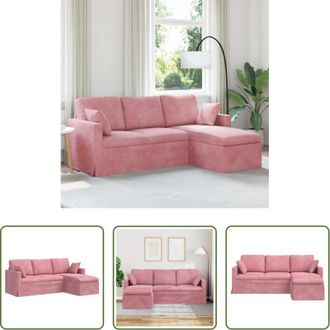 vidaXL vidaXL Divano ergonomico - Divano Rosa 198 x 134 x 80 cm Velluto
