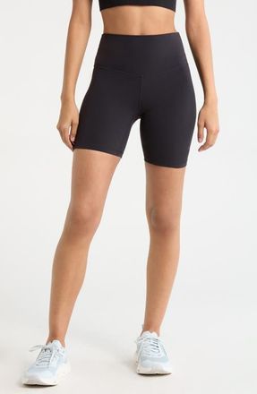 Zella Studio Luxe Bike Shorts in Black at Nordstrom, Size Xx-Large
