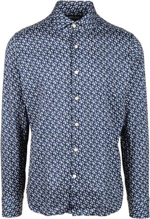 Sonrisa Overhemden, Heren, Blauw, L, Katoen, Casual Overhemd