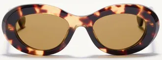Valentino Occhiale ovale in acetato Donna HAVANA/MARRONE 50