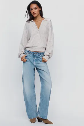 EB Denim Shifter Bowed Luca Mid-Rise Tapered Jeans