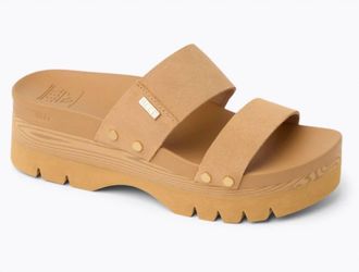 Reef Womens Vista Higher Cleo Suede Sandals In Tan