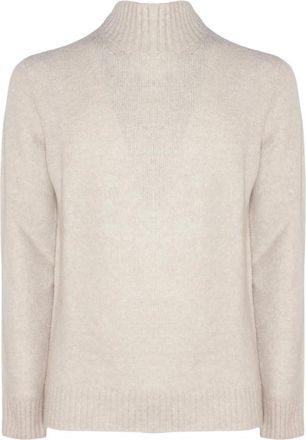 KANGRA Maglione a mezzo collo in lana vergine e cashmere - - Knitwear - Uomo - Beige - L