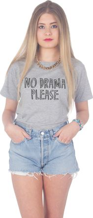 Sanfran Clothing Sanfran - No Drama Please T-Shirt - Extra Large/Sport Grey