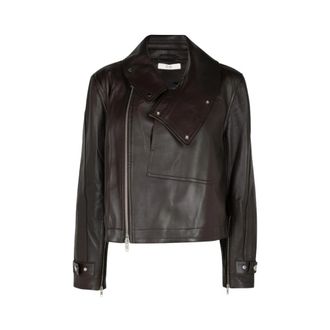 Co Flying Collar Moto Jacket - Dames - Leren en Su&egrave;de Jassen - Bruin - XS - Leer - Jassen