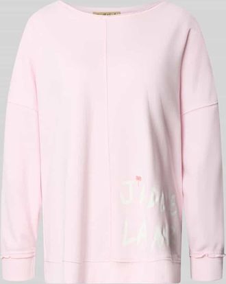 Smith & Soul Oversized Sweatshirt mit Statement-Print und Rollsaum in Hellrosa, Gr&ouml;&szlig;e XXL