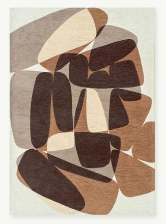 Novatrend Alfombra moderna tejida plana ROCKY Marr&oacute;n 170x240 cm