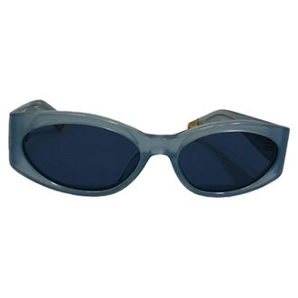 Jacquemus Pre-owned Womens Les Lunettes Ovalo Sunglasses in Light Blue Acetate - One Size