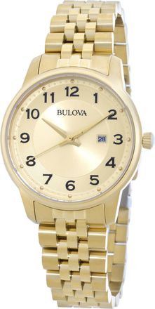 Bulova Classic Quartz Gold Dial Ladies Watch 97M121