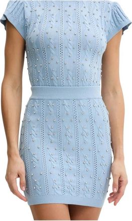 Silvian Heach Gales Rok - Dames - Korte rokken - Blauw - XL - Polyester - Rokken