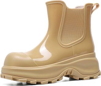 Generic Unisex Wellingtons Boots Knee Ladies Wellie Rubber Textile Lined Anti-Skid Slip On Shoe Comfortable Chelsea Shoes Wider Calf Fitting Rain Boot for Fes