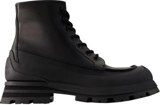 Alexander McQueen Heren, Schoenen, Zwart, Maat: 43 EU Leer