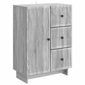 vidaXL Aparador Gris Sonoma 66 X 34,5 X 90 Cm Madera De Ingenier&iacute;a Vidaxl