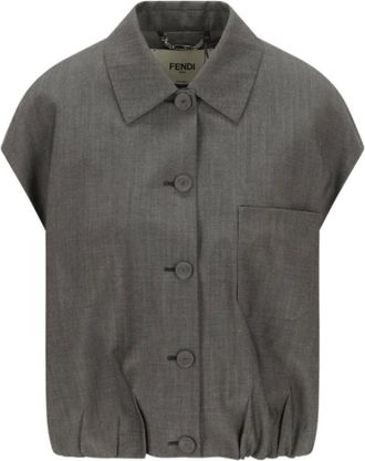 Fendi Mujer, Chaquetas, Gris, Talla: S