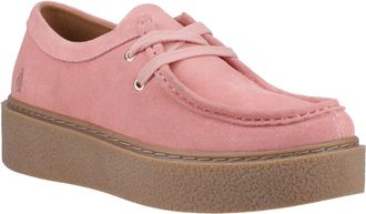 Hush Puppies Bridie Suède Leren Dames Roze Moccasins Schoenen