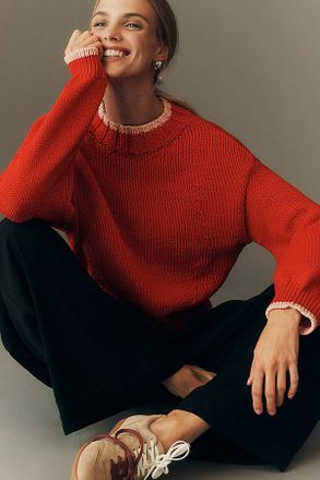 Anthropologie The Pippa Mock-Neck Sweater by Maeve: Icon Edition