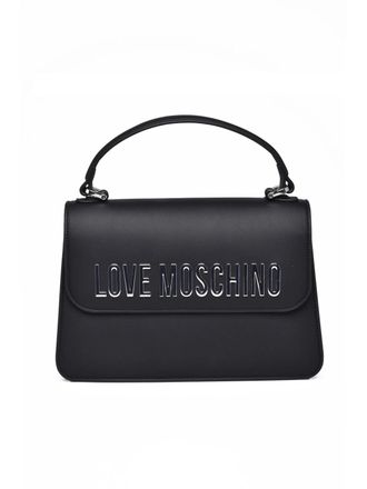Love Moschino Black Polyurethane Metallic Shoulder Bag
