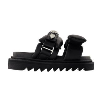 Toga Archives Aj1382 Sandals - Toga Pulla - Leather - Black - female - Toga Pulla - Sliders - Black - 2 UK - Shoes