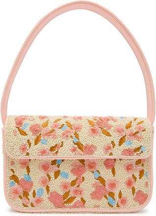 Staud Tommy Floral Beaded Shoulder bag - Pink - One Size