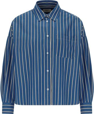 Max Mara Onore Shirt - Dames - Overhemden - Blauw - S - Katoen - Overhemden