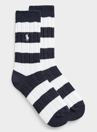 Polo Ralph Lauren Womens Stripes and twists socks
