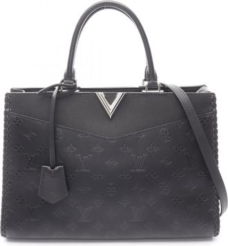 Louis Vuitton Black Leather Tote Bag (Pre-Owned)