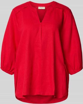Freequent Bluse aus Leinen-Mix mit verl&auml;ngertem R&uuml;cken Modell Lava in Rot, Gr&ouml;&szlig;e XXL