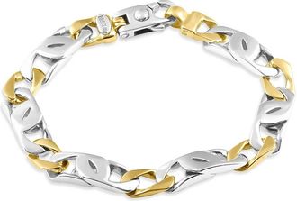 Pompeii3 Mens 14k Gold (44gram) or Platinum (70gram) 8.5mm Link Bracelet 8.25